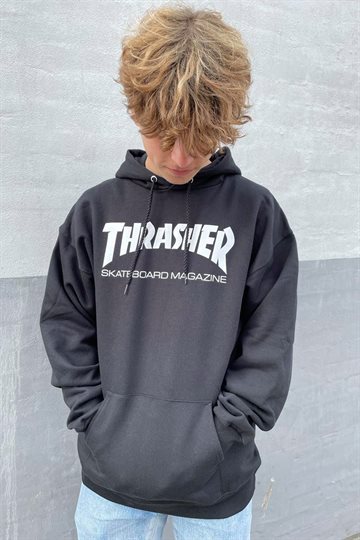 Thrasher Hoodie - Skate Mag - Svart